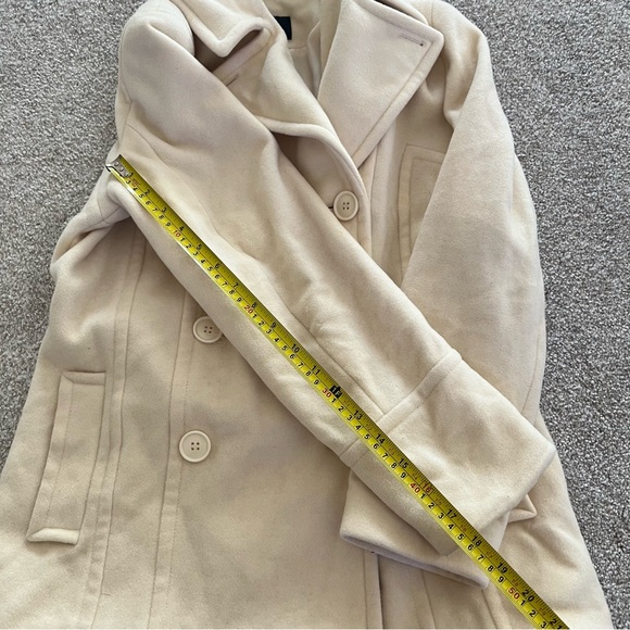 GALLERY Cream Colored Wool Button up Peacoat NWOT - Picture 11 of 11